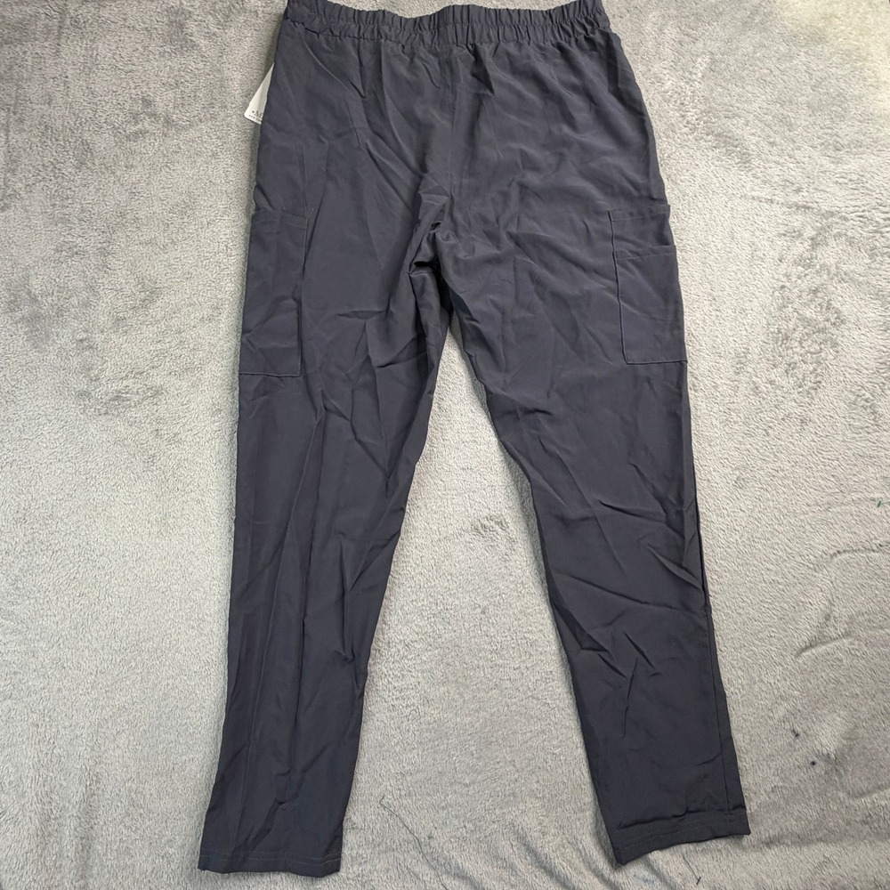NWT New York Laundry +MEDics Womens Scrub Set Gray V-Neck Top Cargo Pants Large - Picture 2 of 14